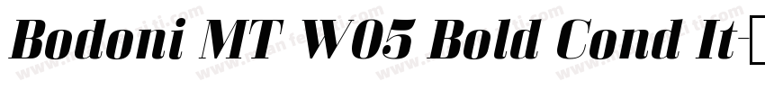 Bodoni MT W05 Bold Cond It字体转换